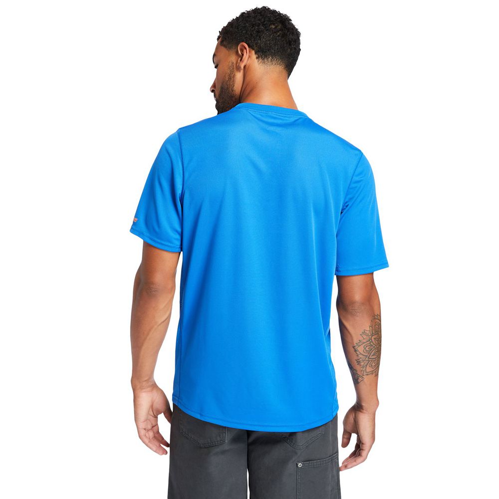 Timberland Μπλουζάκια Ανδρικα Μπλε - Pro® Wicking Good Short-Sleeve - Greece 9725063-CE